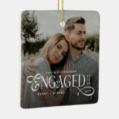First Christmas Engaged  Chic Couples 2 Photos  Keramikornament (Rechts)