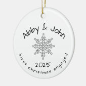 First Christmas Engaged Ornament Minimalist (Links)