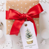 First Christmas Engaged Tree Gold Bows Ball Custom Keramik Ornament