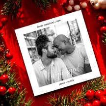 First Christmas Engayated Gay Pride Custom Foto