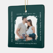 First Christmas Expecting Pregnancy Announcement  Keramikornament (Links)