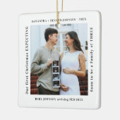 First Christmas Expecting Pregnancy Announcement Keramikornament (Links)