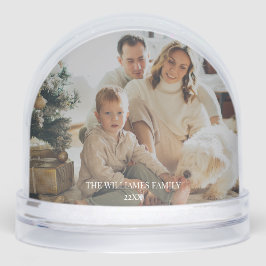 First Christmas Family Photo Script Minimal Name Schneekugeln