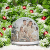 First Christmas Family Photo Script Minimal Name Schneekugeln (Weihnachten)