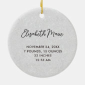 First Christmas Grandparents Modern Simple Photo Keramik Ornament (Hinten)