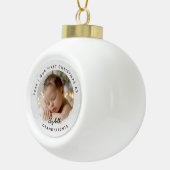 First Christmas Grandparents Wonderland Photo Keramik Kugel-Ornament (Rechts)