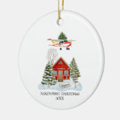 First Christmas Home Cessna Airplane Tree Travel Keramik Ornament (Links)