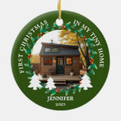 First Christmas in my own Tiny home photo Keramik Ornament (Hinten)