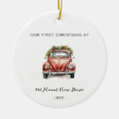 First Christmas in New Home - Address Ornament  (Vorne)