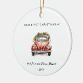 First Christmas in New Home - Address Ornament  (Links)