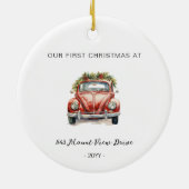 First Christmas in New Home - Address Ornament (Hinten)