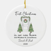 First Christmas in Our New Home Custom Keramik Ornament (Hinten)