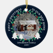 First Christmas in our new Home house photo Keramik Ornament (Vorne)