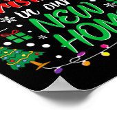 First Christmas In Our New Home Housewarming Xmas Poster (Ecke)