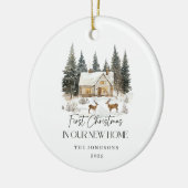 First Christmas in Our New Home Winter View Keramik Ornament (Links)
