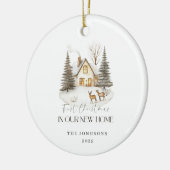 First Christmas in Our New Home Winter View Keramik Ornament (Links)