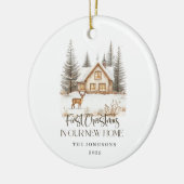 First Christmas in Our New Home Winter View Keramik Ornament (Links)