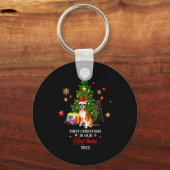 First Christmas In Our New Home Xmas For Bernard T Schlüsselanhänger (Vorderseite)