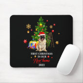 First Christmas In Our New Home Xmas For Bulldog T Mousepad (Mit Mouse)