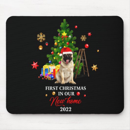 First Christmas In Our New Home Xmas For Bulldog T Mousepad (Vorne)