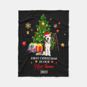 First Christmas In Our New Home Xmas Gift For Husk Fleecedecke (Vorderseite)