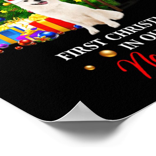 First Christmas In Our New Home Xmas Gift For Samo Poster (Ecke)