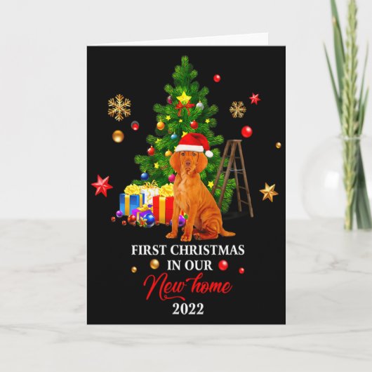 First Christmas In Our New Home Xmas Gift For Vizs Karte (Vorderseite)