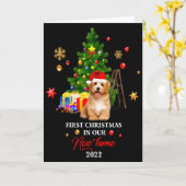 First Christmas In Our New Home Xmas Maltese Dog T Karte (Gelbe Blume)
