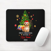 First Christmas In Our New Home Xmas Maltese Dog T Mousepad (Mit Mouse)