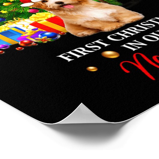 First Christmas In Our New Home Xmas Maltese Dog T Poster (Ecke)