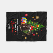 First Christmas In Our New Home Xmas Newfoundland Fleecedecke (Vorderseite (Horizontal))