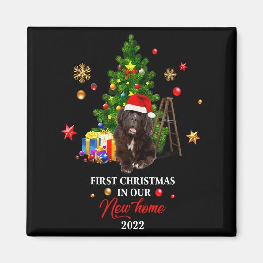 First Christmas In Our New Home Xmas Newfoundland  Magnet (Vorne)