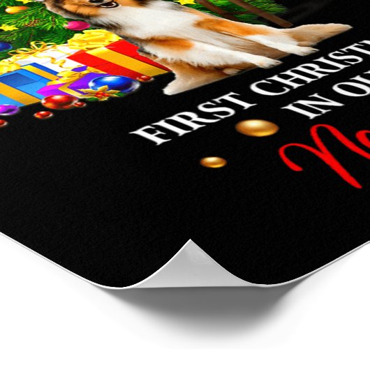 First Christmas In Our New Home Xmas Shetland Shee Poster (Ecke)