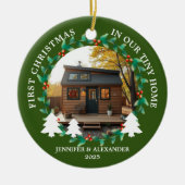 First Christmas in our Tiny Home photo Keramik Ornament (Vorne)