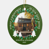 First Christmas in our Tiny Home photo Keramik Ornament (Links)