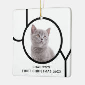 First Christmas Joy Niedlich Cat Kitten Custom Fot Keramikornament (Links)