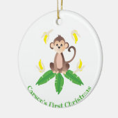 First Christmas Jungle Monkey Keramik Ornament (Links)