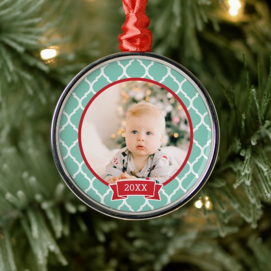 First Christmas Keepsake Foto Holiday Ornament (Baum)