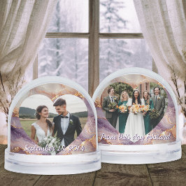 First Christmas Marble Wedding Gift Snow Globe Schneekugeln
