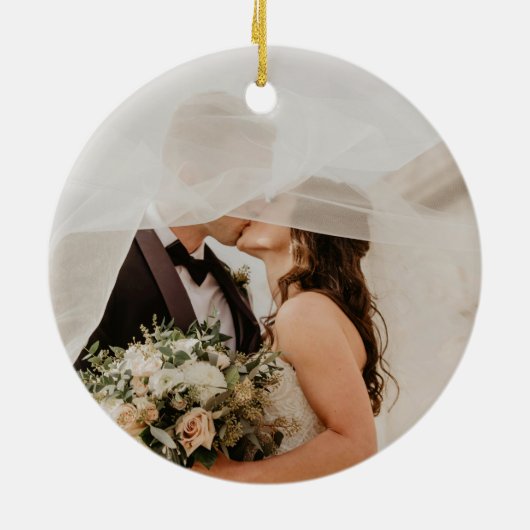 First Christmas Married 2025 Personalized Ornament (Hinten)