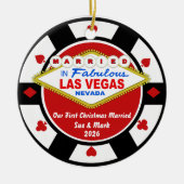 First Christmas Married Vegas Ornament 2026 (Vorne)