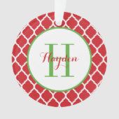 First Christmas Monogram Foto Holiday Ornament (Vorderseite)