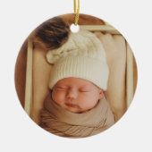 First Christmas Monogram Foto Holiday Ornament (Vorne)