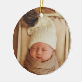 First Christmas Monogram Foto Holiday Ornament (Links)