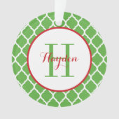 First Christmas Monogram Foto Holiday Ornament (Vorderseite)