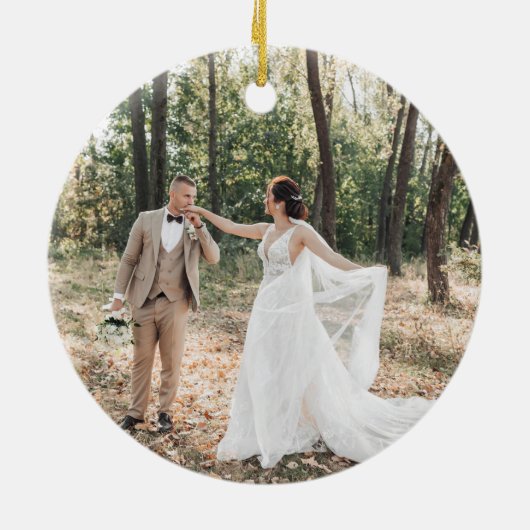 First Christmas Mr & Mrs Eucalyptus Keramik Ornament (Hinten)