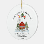 First Christmas New Home Cessna Airplane and Tree Keramik Ornament (Links)