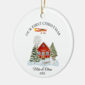 First Christmas New Home Cessna Airplane Travel Keramik Ornament (Links)