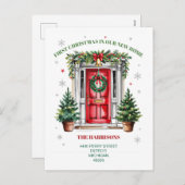 First Christmas New House Feiertagspostkarte (Vorne/Hinten)