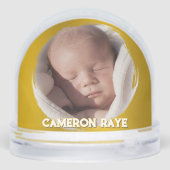 First Christmas Newborn Baby Gold Schneekugeln (Rückseite)